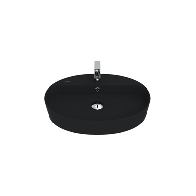 Creavit LP161  Loop Oval Çanak Lavabo 45x60 cm Mat Siyah