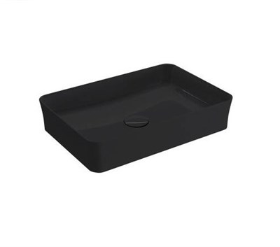 Bocchi Slim Line Dikdörtgen Lavabo 55x38 cm Parlak Siyah 1476-005-0125