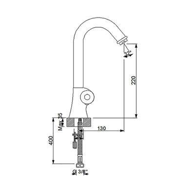NEWARC TEKNO TERMOSTATİK EVYE BATARYASI