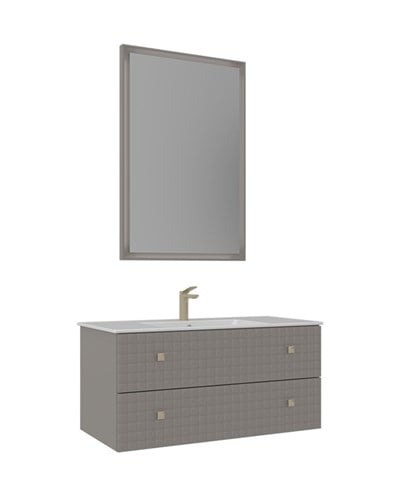 Orka Lipari 80 cm Banyo Dolabı Takımı Mat Vizon