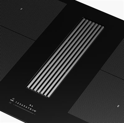 FRANKE 340.0705.335 MYTHOS 2GETHER ICON STEEL Black Glass Ocaklı Davlumbaz