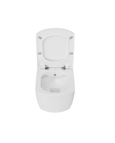 Creavit Elegant Rim-Off Yavaş Kapanan Klozet Kapaklı Parlak Beyaz Set EG321-00