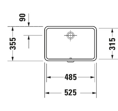 Duravit 0330480000 Vero Tezgah Altı Lavabo 49 cm