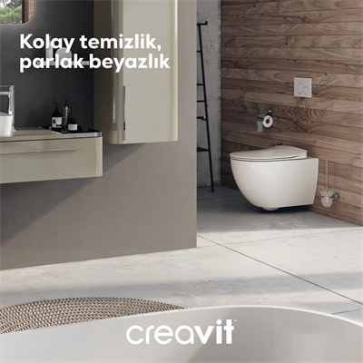 Creavit Free Rim-Off Asma Klozet Beyaz FE322 (kapak dahil değil)