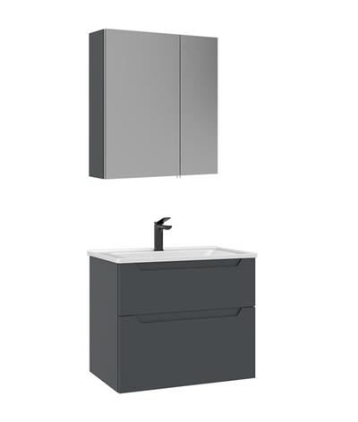ORKA Messina 65 cm Banyo Dolap Takımı Mat Antrasit