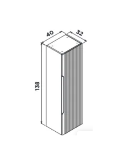 ORKA Olbia 40 cm Banyo Boy Dolabı Mat Kaşmir