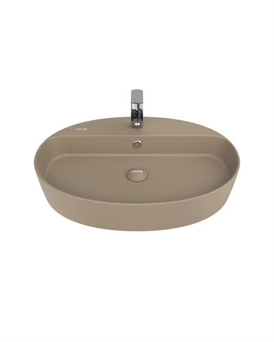 Creavit Loop Oval Çanak Lavabo 45x60 cm Mat Cappuccino LP161-00CM