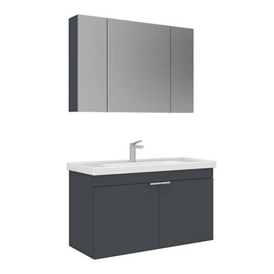 Orka Desna 100 cm Takım Ayna Dolaplı antrasit