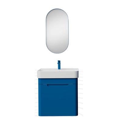 Creavit CO0060.41 Colorit Kapaklı Lavabo Dolabı 60 cm Ve Oval Ayna Ocean