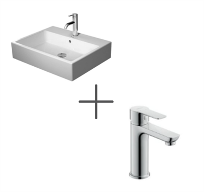 Duravit Vero Air 60 cm Lavabo Ve A.1 Lavabo bataryası, Medium