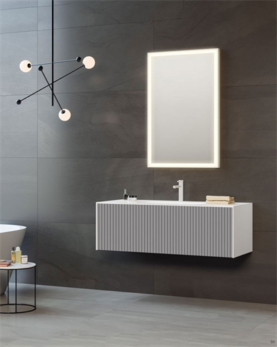 Orka Cube 120 CM Banyo Dolabı Takımı Mat Gri