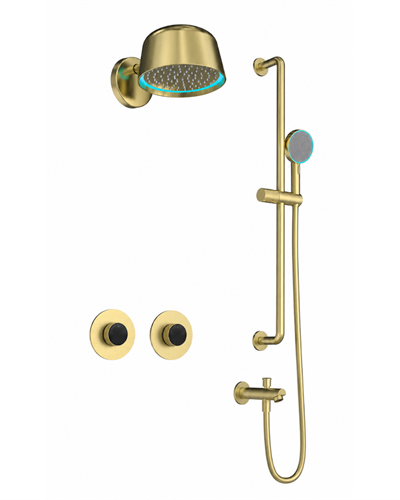 Retro Ankastre Duş Sistemi Brush Gold (Aplik) RWL2000