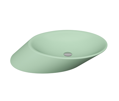 Bocchi 1013-033-0125 Vessel Yatay Çanak Lavabo 72 cm Mint Yeşil