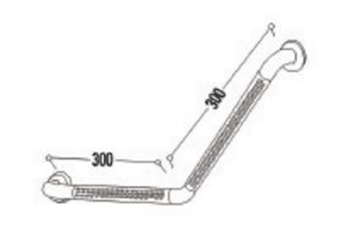 Creavit TB310 Açılı Tutunma Barı Nylon Kaplama 