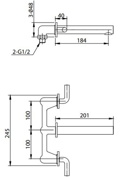 Creavit AZ1400 Azure Ankastre Lavabo Armatürü