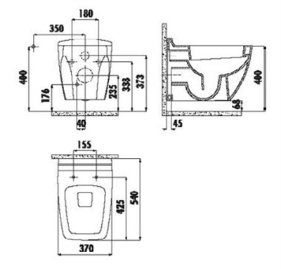 Creavit KC0603.01 Bull Duroplast Asma Klozet Kapağı