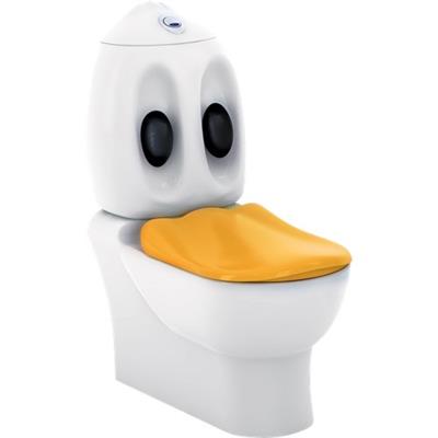 CREAVİT Ducky Duvara Dayalı Çocuk Klozet, Rezervuar Ve Kapak DC360