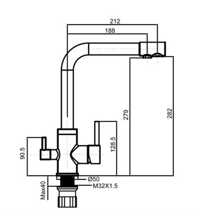 CREAVİT DW8700 Su arıtma Çıkışlı Mutfak Armatürü - HBV00001CELLR