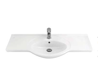 CREAVİT ET105 Etol Etajerli ve Dolap Uyumlu Lavabo 105 cm Beyaz