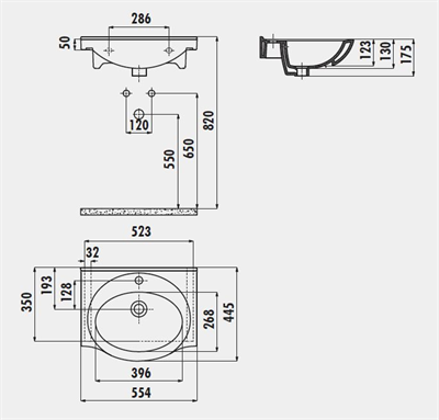 Creavit ET155 Etol Etajerli Lavabo 55 cm