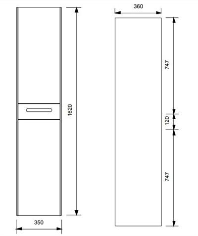 Creavit FA2162.01.PL Flat Boy Dolabı