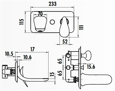 Creavit FG2501 Foglia Ankastre Banyo Armatürü