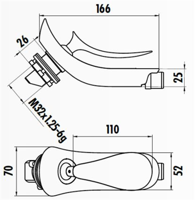 Creavit FG3501 Foglia Bide Armatürü