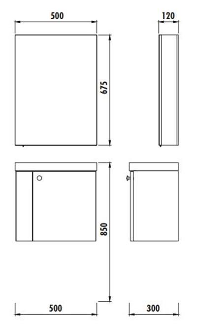 Creavit FT0053.01 Forest 53 cm Banyo Dolabı Takımı