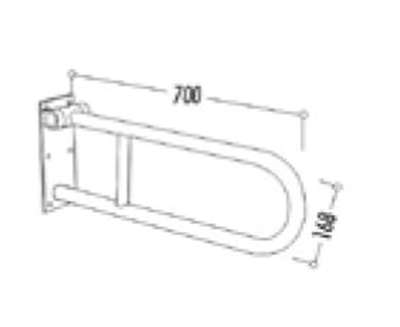 CREAVİT  Tb110 Hareketli Tutunma Barı (LAVABO VE KLOZET İÇİN)