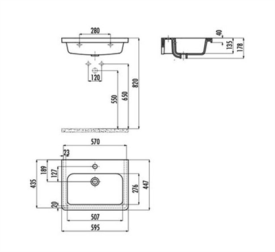 Creavit IP060 İpek Etajerli Lavabo 60 cm