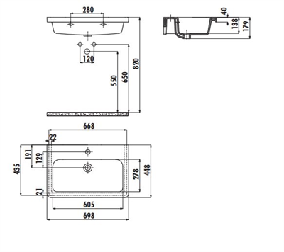 Creavit IP070 İpek Dolap Uyumlu Lavabo 45X70 cm Beyaz