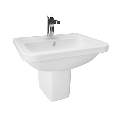 Creavit KY050 Key Yarım Ayak Köşeli Lavabo 40*50 cm