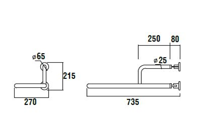 Creavit TB100 Sabit Tutunma Barı Paslanmaz Çelik