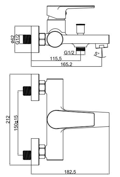 Creavit SR2510 Sharp Banyo Armatürü