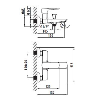 CREAVİT SP2500 Slope Banyo Bataryası