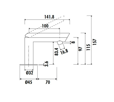 Creavit Smooth Lavabo Bataryası Krom