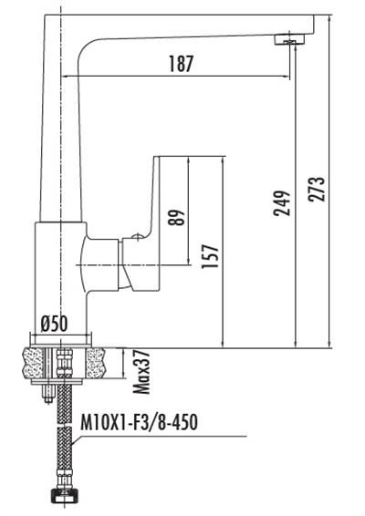 Creavit SR8500 Sharp Mutfak Armatürü Krom
