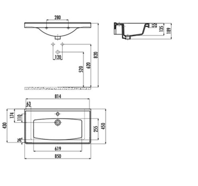 Creavit TF185 Sera Dolap Uyumlu Lavabo 85 cm