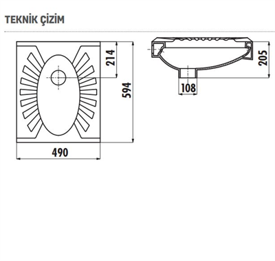 CREAVİT TP590 Omega Çevre Yıkamalı 50x60 cm Tuvalet Taşı