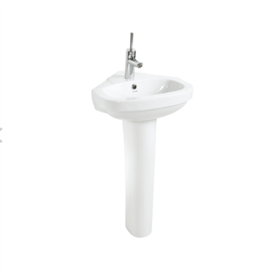 CREAVİT VT145 Vitroya Köşe Lavabo Ve Tam Ayak45 cm