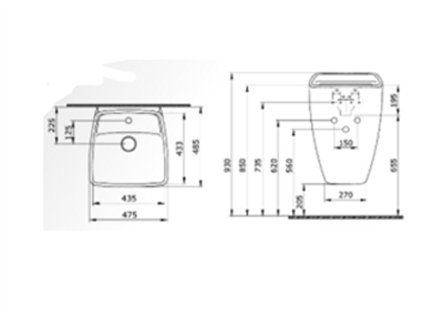 Bocchi Firenze Kaşmir Monoblok Lavabo 1082-011-0125