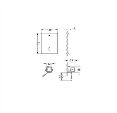 Grohe 38699SD1 Gömme Rezervuar Fotoselli Kumanda Paneli Paslanmaz Çelik