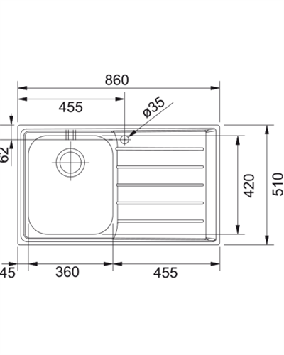 Franke Neptun - NEX 611 Paslanmaz Çelik Evyeler SAG