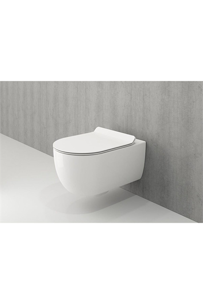 BOCCHİ 1417-002-0128 V-TONDO KISA RIMLESS KLOZET VE KPK M BEYAZ