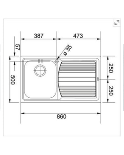 Franke Logica Line - LLL 611 Sağ Dekor Evyeler