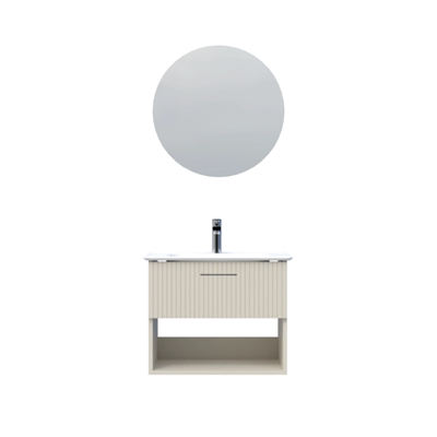 Creavit E10 Lake Kapaklı Tek Çekmeceli Erine Lavabolu Banyo Takımı 65 Cm 