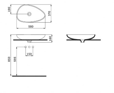 Bocchi Etna Çanak Lavabo Mandalina Sarısı 58 cm 1114-021-0125