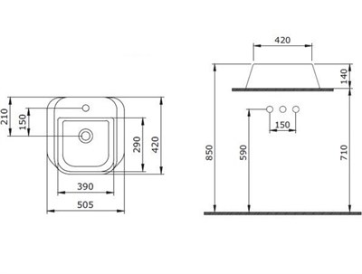Bocchi 1074-029-0126 Firenze Batarya Banklı Lavabo Mat Buz Mavisi