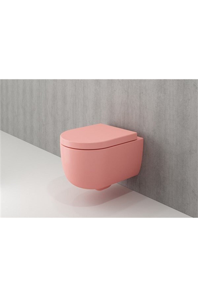 Bocchi 1417-032-0128 V Tondo Rımless Kısa Asma Klozet Somon