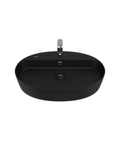 Creavit Loop Oval Çanak Lavabo 45x60 cm Mat Siyah LP161-00SM